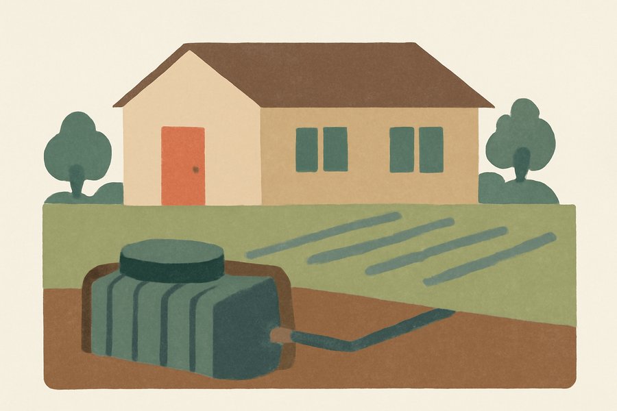 Illustration: a soil and site evaluation on a mountain lot